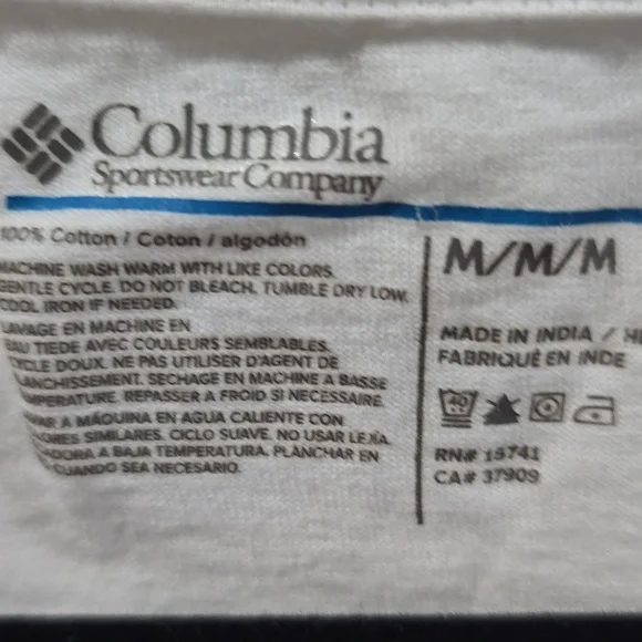EUC Columbia White T-shirt - Picture 3 of 3